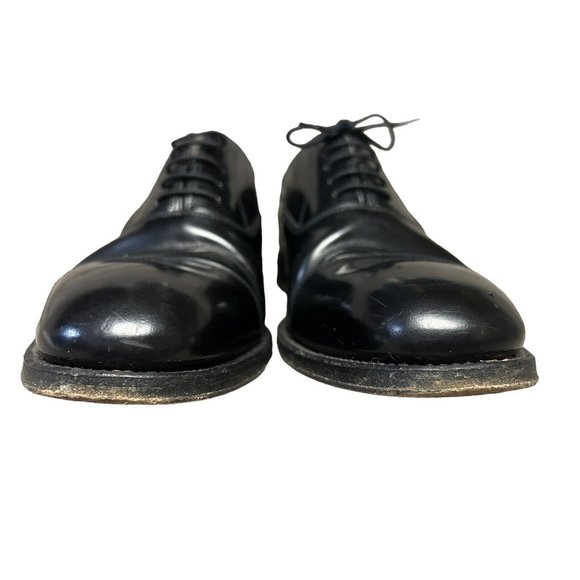 Herring Shoes Black Leather English Bench Made Cap Toe Oxfords Mens 10.5 main image 16